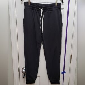 Vuori Black Jogger Pants with White Drawstring